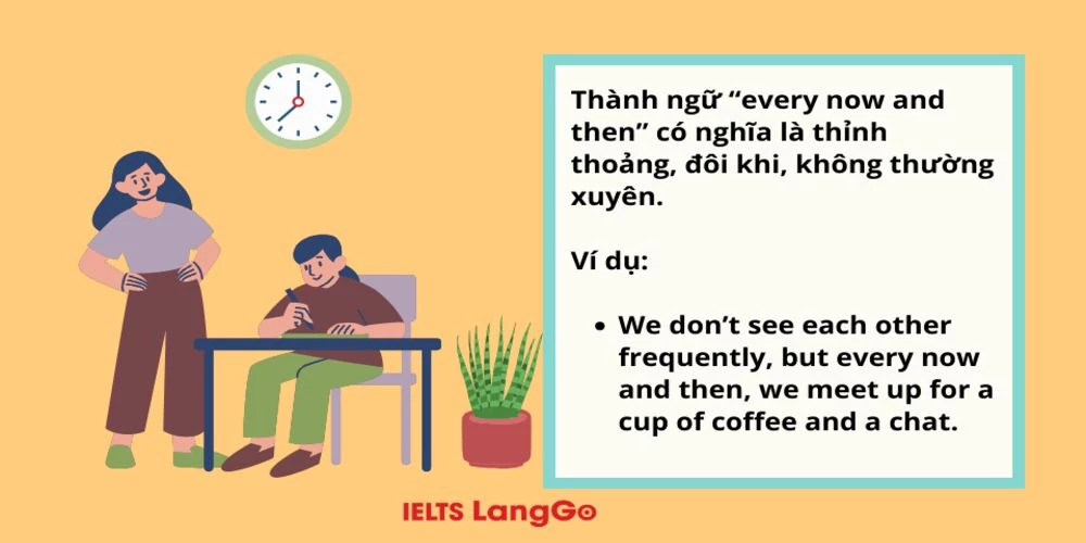 Thành ngữ Every now and then là gì?